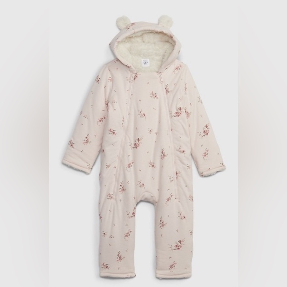 NEW WITH TAGS GAP Baby Sherpa-Lined Hooded One-Piece